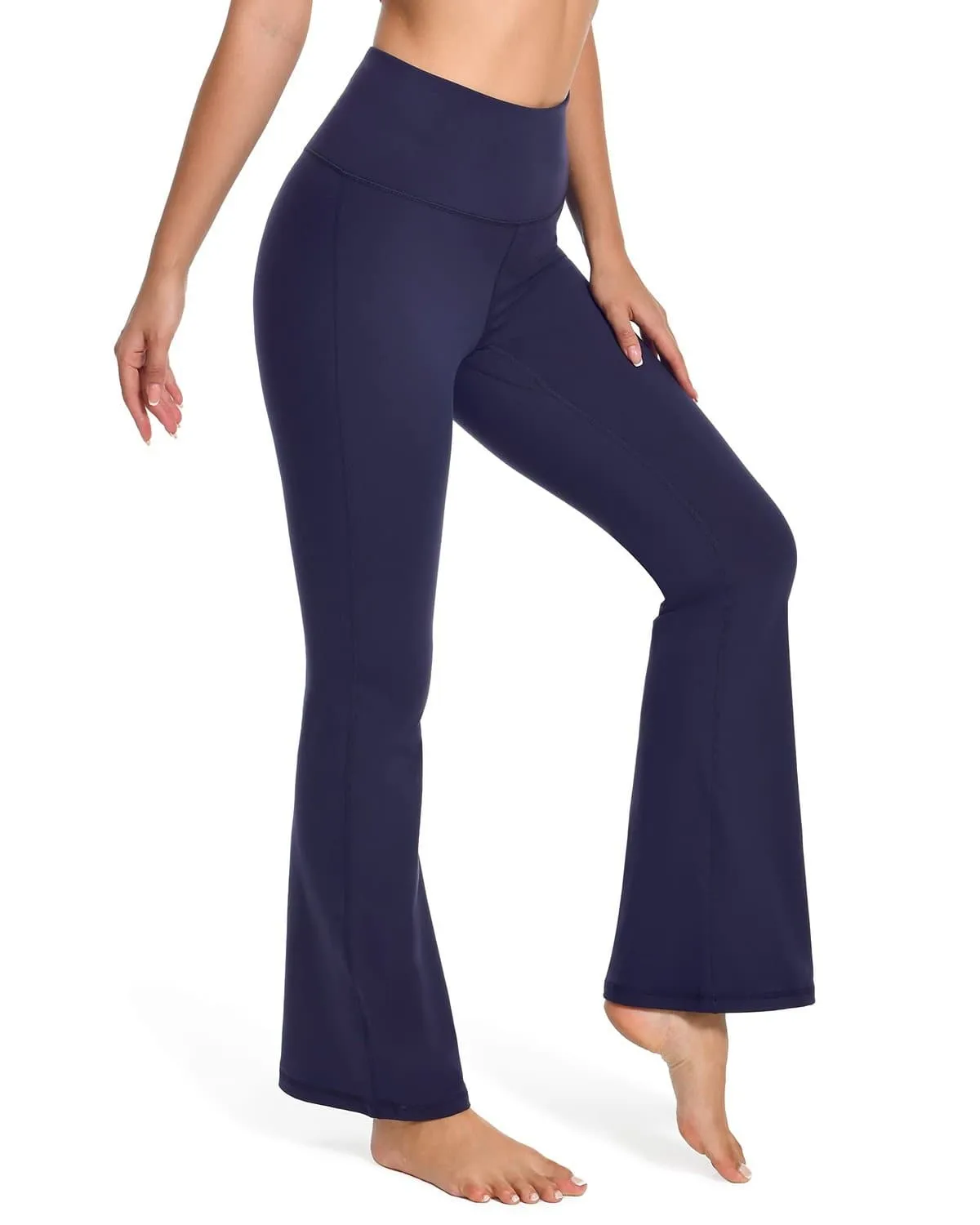 High Waisted Pockets Flare Leggings